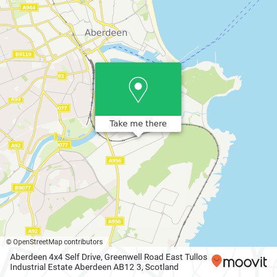 Aberdeen 4x4 Self Drive, Greenwell Road East Tullos Industrial Estate Aberdeen AB12 3 map