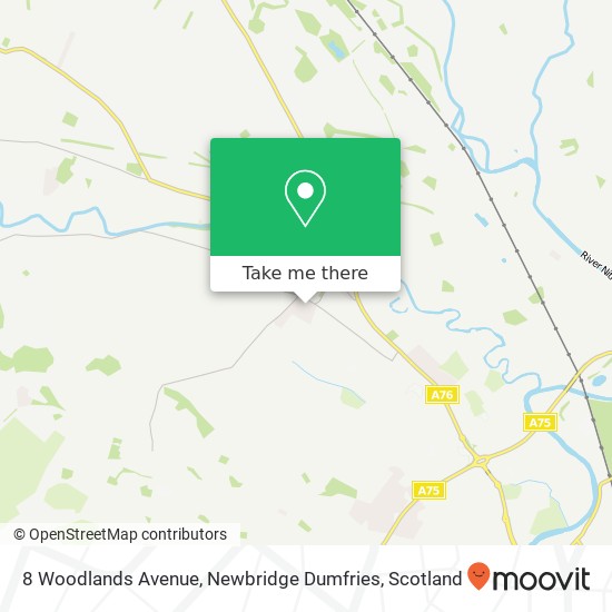 8 Woodlands Avenue, Newbridge Dumfries map