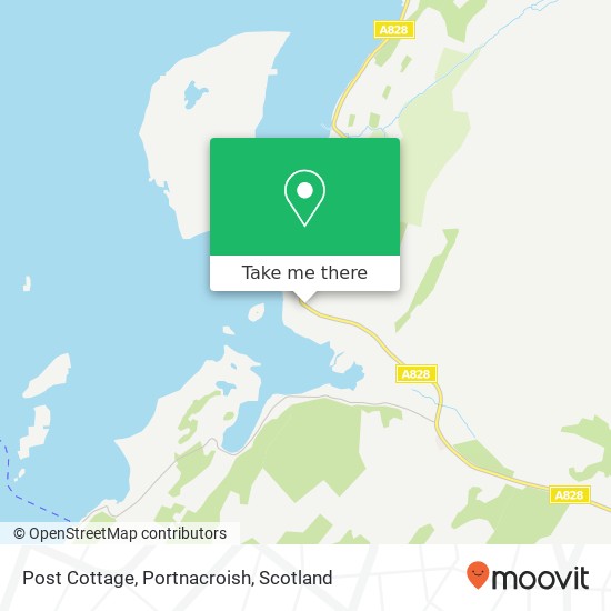Post Cottage, Portnacroish map