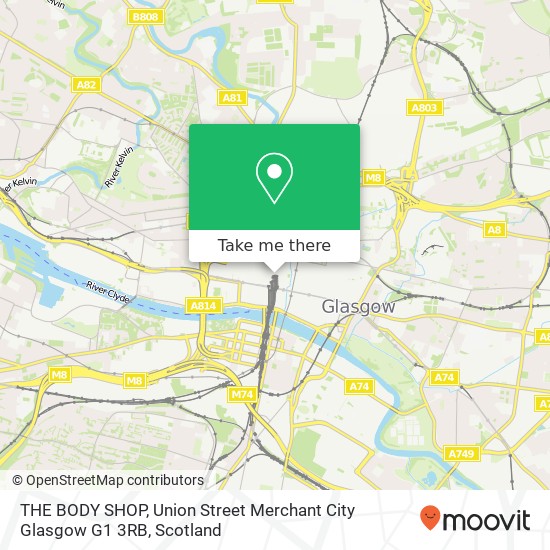 THE BODY SHOP, Union Street Merchant City Glasgow G1 3RB map