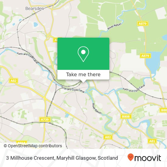 3 Millhouse Crescent, Maryhill Glasgow map