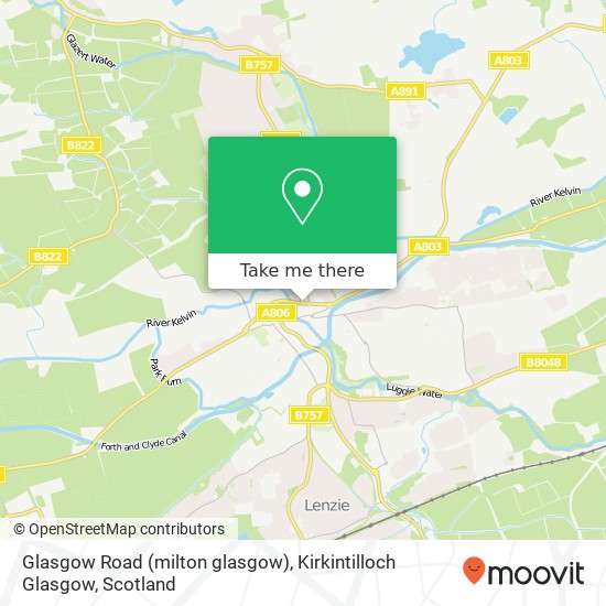 Glasgow Road (milton glasgow), Kirkintilloch Glasgow map