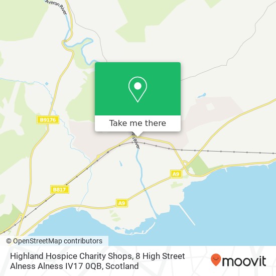 Highland Hospice Charity Shops, 8 High Street Alness Alness IV17 0QB map