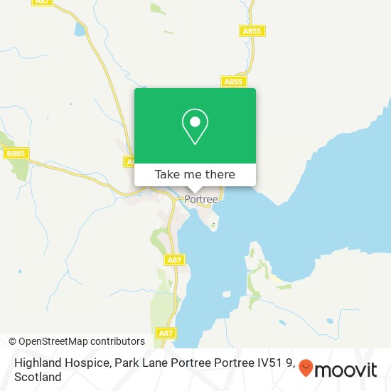 Highland Hospice, Park Lane Portree Portree IV51 9 map