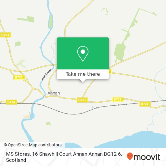 MS Stores, 16 Shawhill Court Annan Annan DG12 6 map