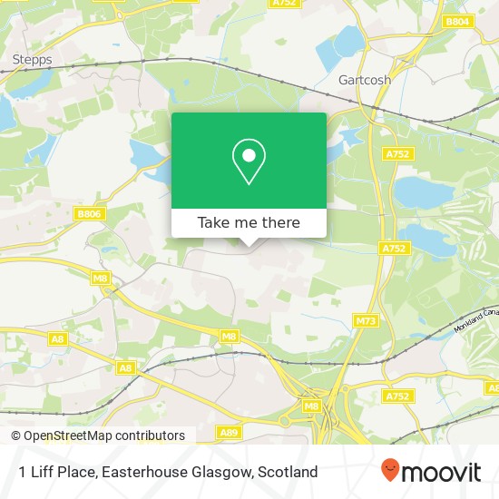 1 Liff Place, Easterhouse Glasgow map