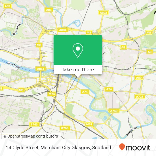 14 Clyde Street, Merchant City Glasgow map