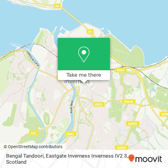 Bengal Tandoori, Eastgate Inverness Inverness IV2 3 map