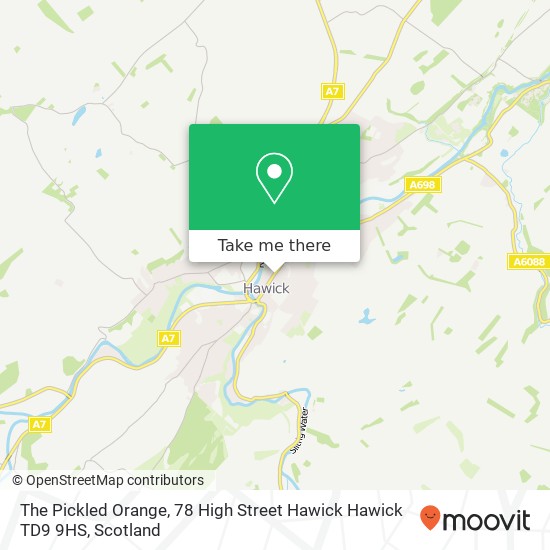 The Pickled Orange, 78 High Street Hawick Hawick TD9 9HS map