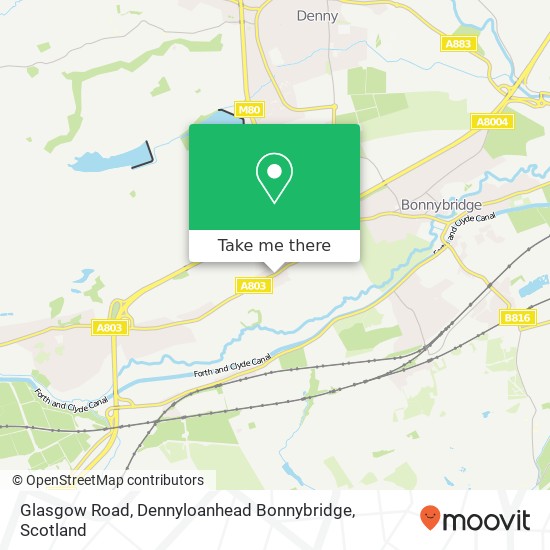 Glasgow Road, Dennyloanhead Bonnybridge map