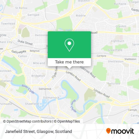Janefield Street, Glasgow map