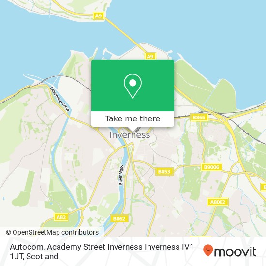 Autocom, Academy Street Inverness Inverness IV1 1JT map