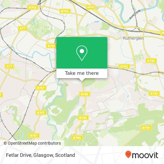 Fetlar Drive, Glasgow map