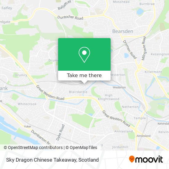 Sky Dragon Chinese Takeaway map