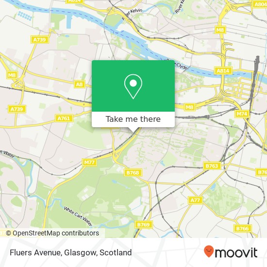Fluers Avenue, Glasgow map