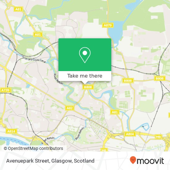 Avenuepark Street, Glasgow map