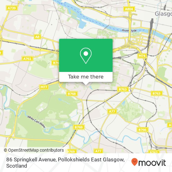 86 Springkell Avenue, Pollokshields East Glasgow map