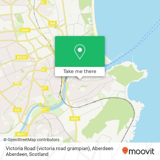 Victoria Road (victoria road grampian), Aberdeen Aberdeen map