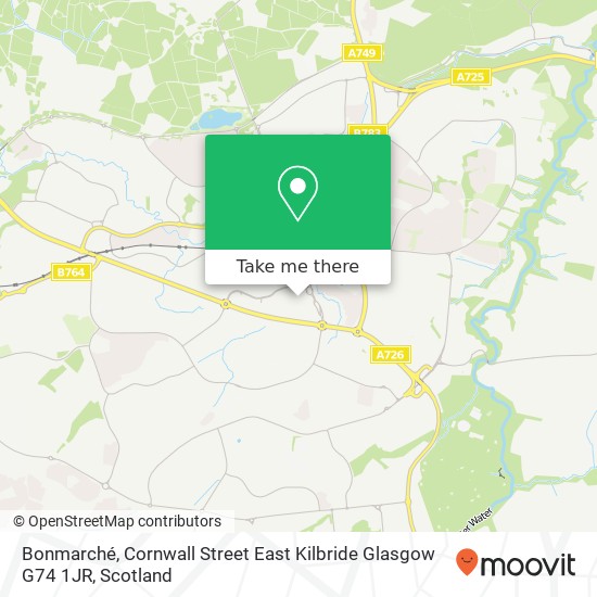 Bonmarché, Cornwall Street East Kilbride Glasgow G74 1JR map