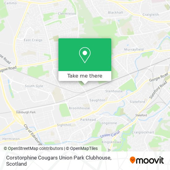 Corstorphine Cougars Union Park Clubhouse map