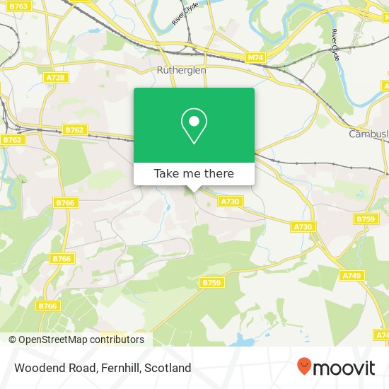 Woodend Road, Fernhill map