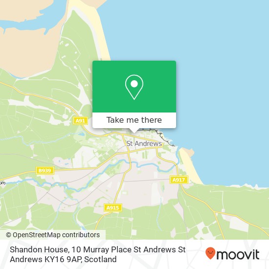 Shandon House, 10 Murray Place St Andrews St Andrews KY16 9AP map