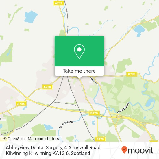 Abbeyview Dental Surgery, 4 Almswall Road Kilwinning Kilwinning KA13 6 map