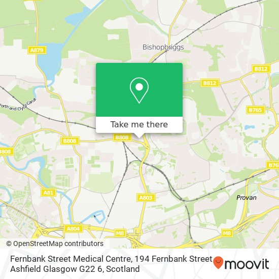 Fernbank Street Medical Centre, 194 Fernbank Street Ashfield Glasgow G22 6 map