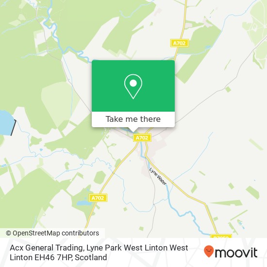 Acx General Trading, Lyne Park West Linton West Linton EH46 7HP map