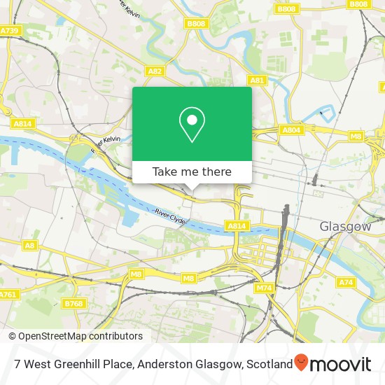 7 West Greenhill Place, Anderston Glasgow map