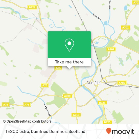 TESCO extra, Dumfries Dumfries map