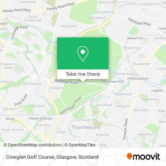 Cowglen Golf Course, Glasgow map