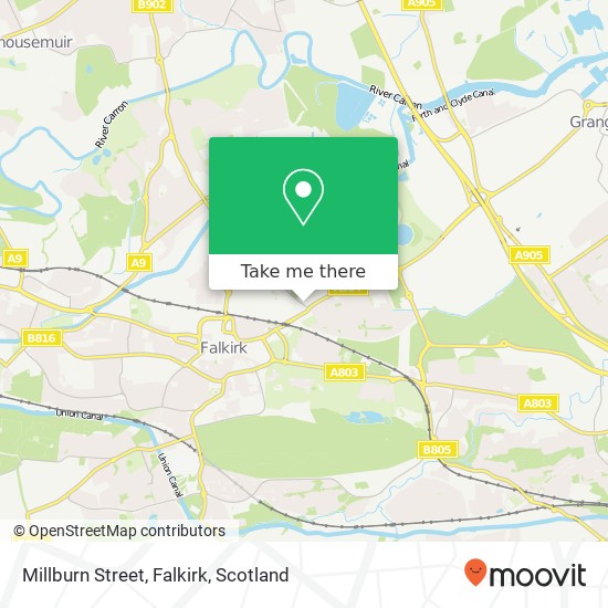 Millburn Street, Falkirk map
