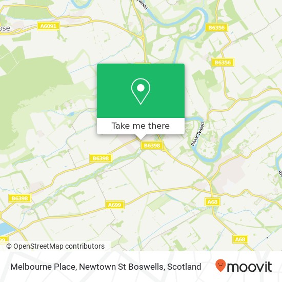 Melbourne Place, Newtown St Boswells map