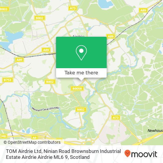 TOM Airdrie Ltd, Ninian Road Brownsburn Industrial Estate Airdrie Airdrie ML6 9 map