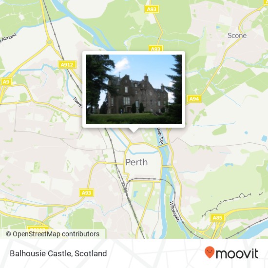 Balhousie Castle map