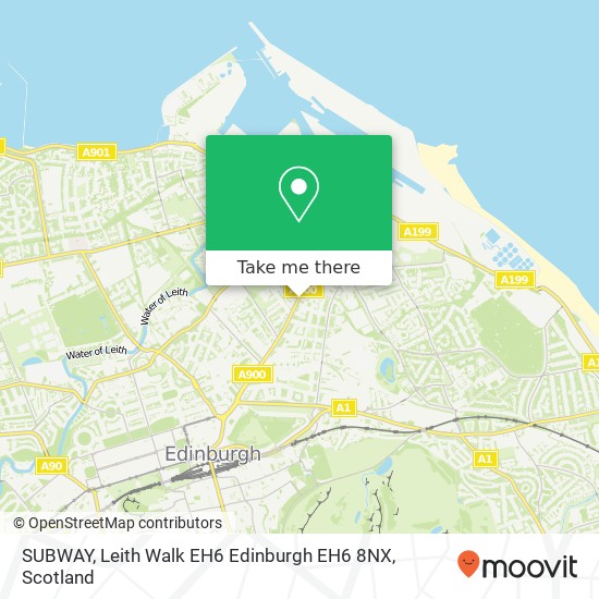 SUBWAY, Leith Walk EH6 Edinburgh EH6 8NX map