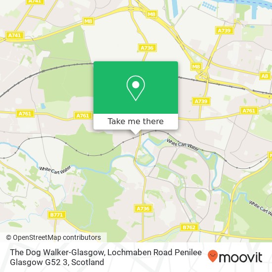 The Dog Walker-Glasgow, Lochmaben Road Penilee Glasgow G52 3 map
