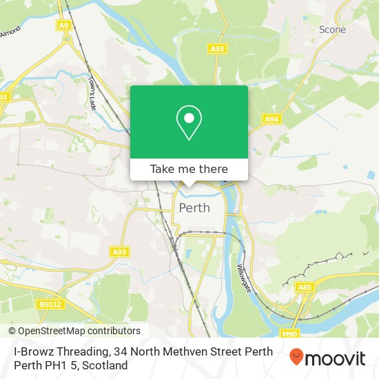 I-Browz Threading, 34 North Methven Street Perth Perth PH1 5 map