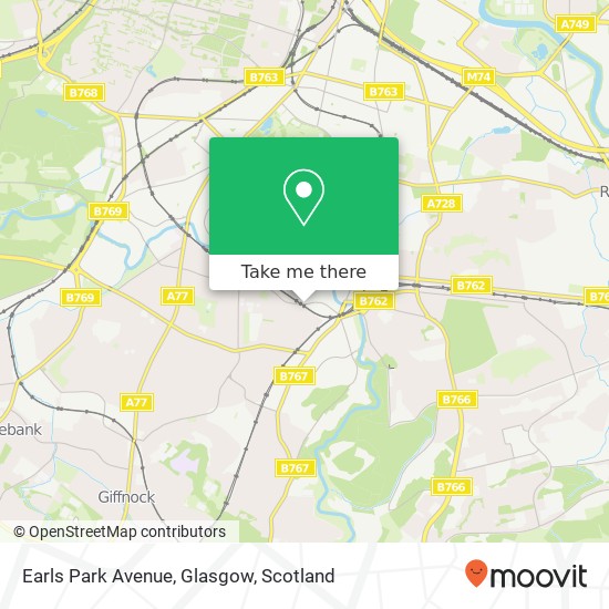 Earls Park Avenue, Glasgow map