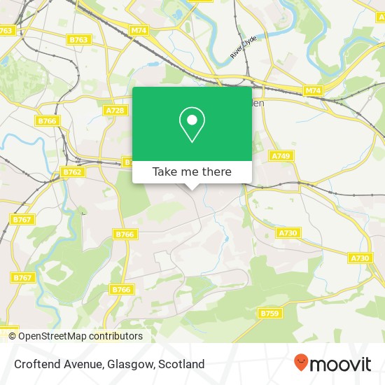 Croftend Avenue, Glasgow map