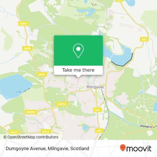 Dumgoyne Avenue, Milngavie map