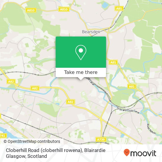 Cloberhill Road (cloberhill rowena), Blairardie Glasgow map