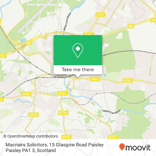 Macnairs Solicitors, 15 Glasgow Road Paisley Paisley PA1 3 map