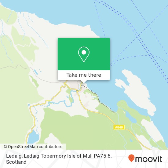 Ledaig, Ledaig Tobermory Isle of Mull PA75 6 map