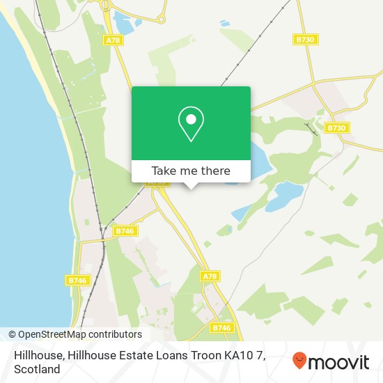 Hillhouse, Hillhouse Estate Loans Troon KA10 7 map