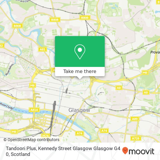 Tandoori Plus, Kennedy Street Glasgow Glasgow G4 0 map