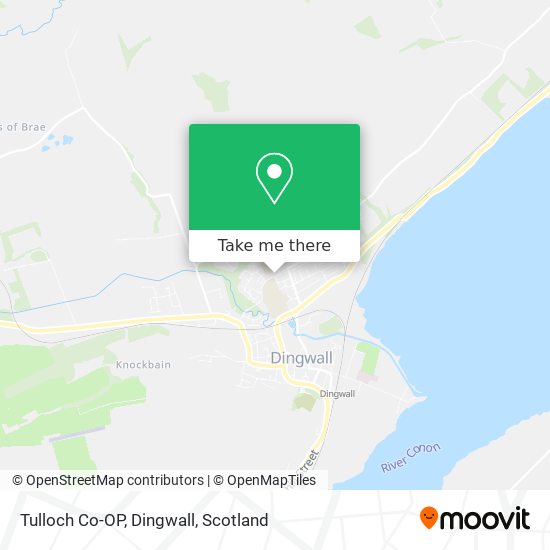 Tulloch Co-OP, Dingwall map