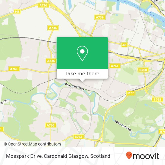Mosspark Drive, Cardonald Glasgow map