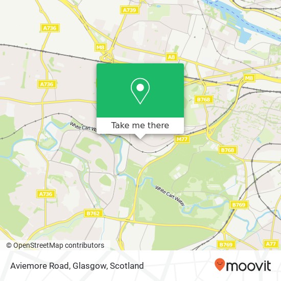 Aviemore Road, Glasgow map